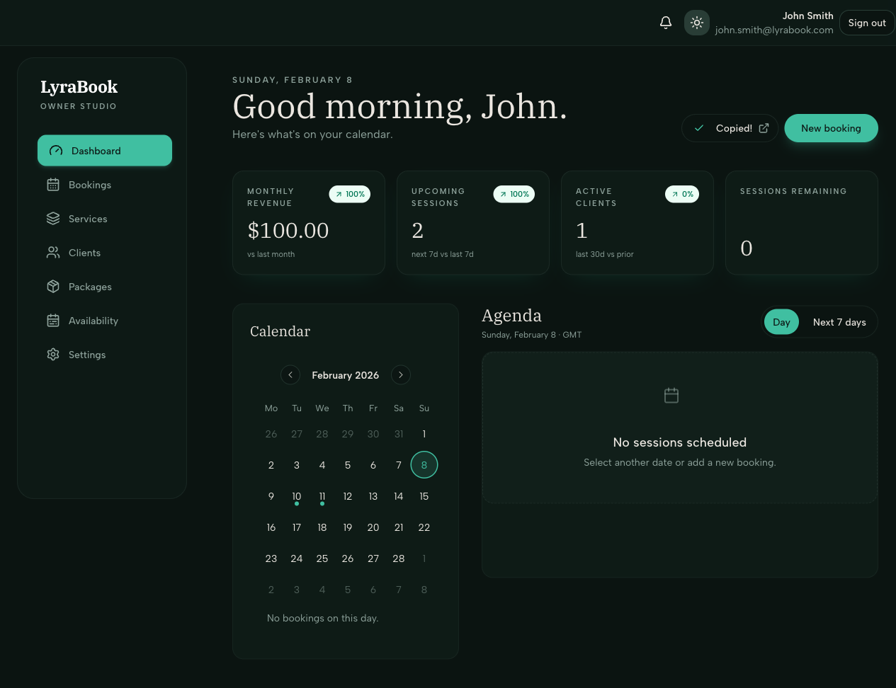 Screenshot: Theme selector (light/dark) in the app